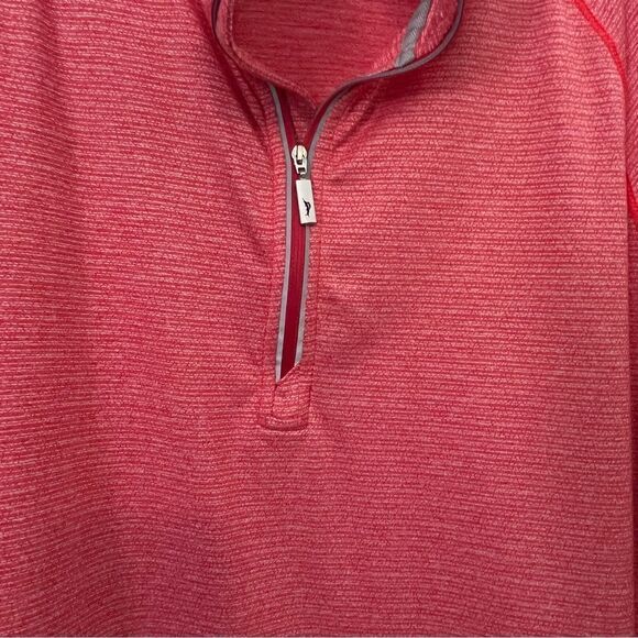 Tommy Bahama Island Zone Top 1/4 Zip Mens Size Large Red Performance Activewear - Picture 2 of 7